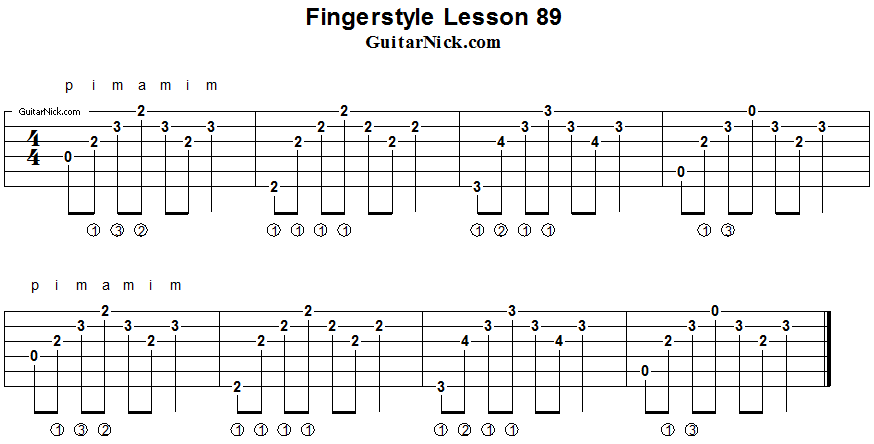 Fingerstyle lesson 89