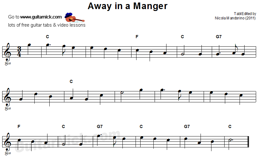 Away In A Manger -  guitar sheet music