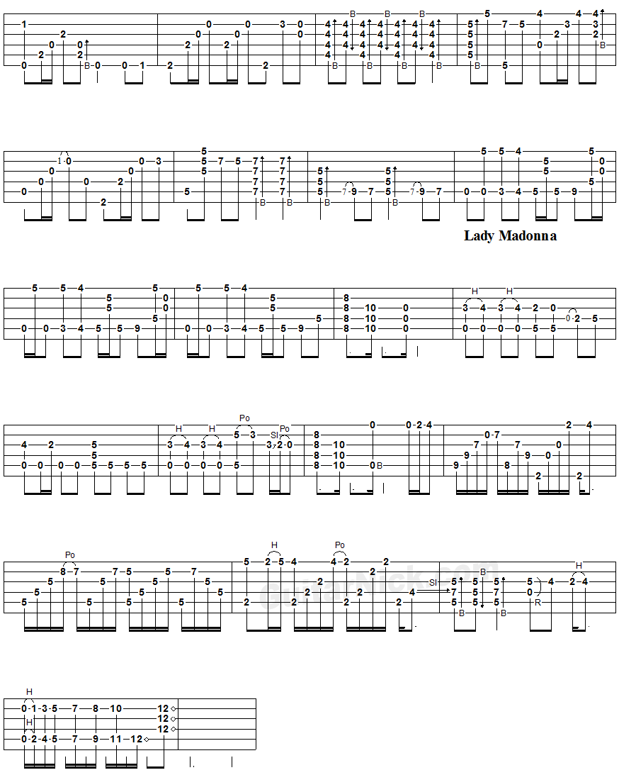 BEATLES MEDLEY (Brummett): Fingerstyle Guitar Tablature 3