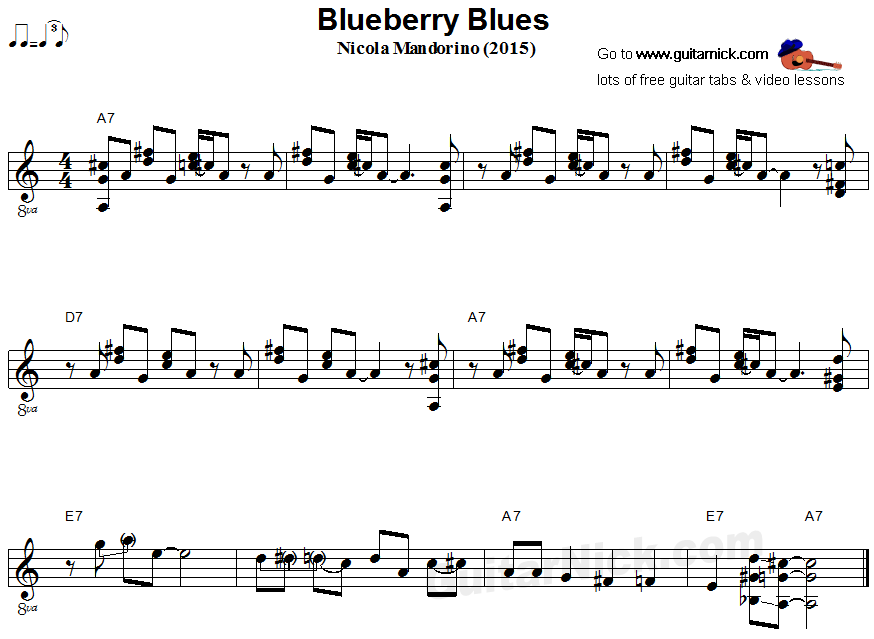 Blueberry Blues - fingerstyle guitar sheet music