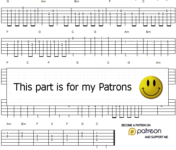 Canon In D by Pachelbel: easy guitar tab 2