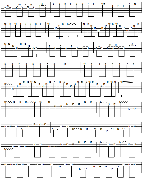 Canon Rock - guitar solo tab 4
