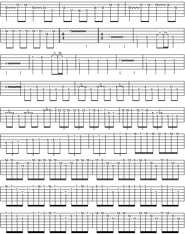 Canon Rock - guitar solo tab 5
