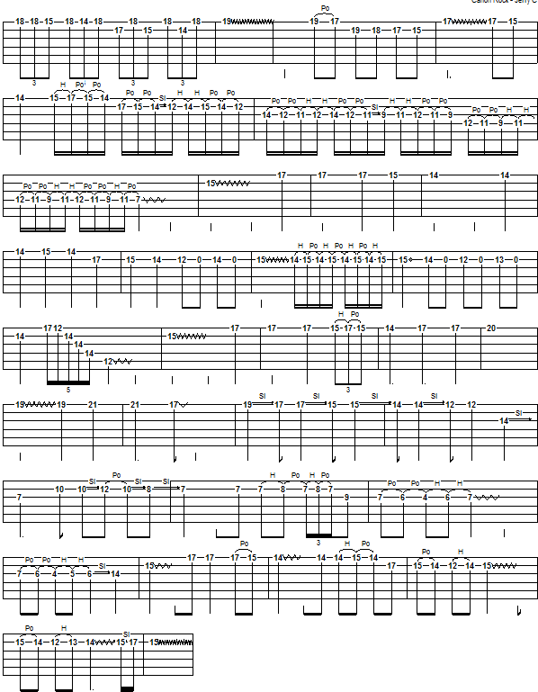 Canon Rock - guitar solo tab 7