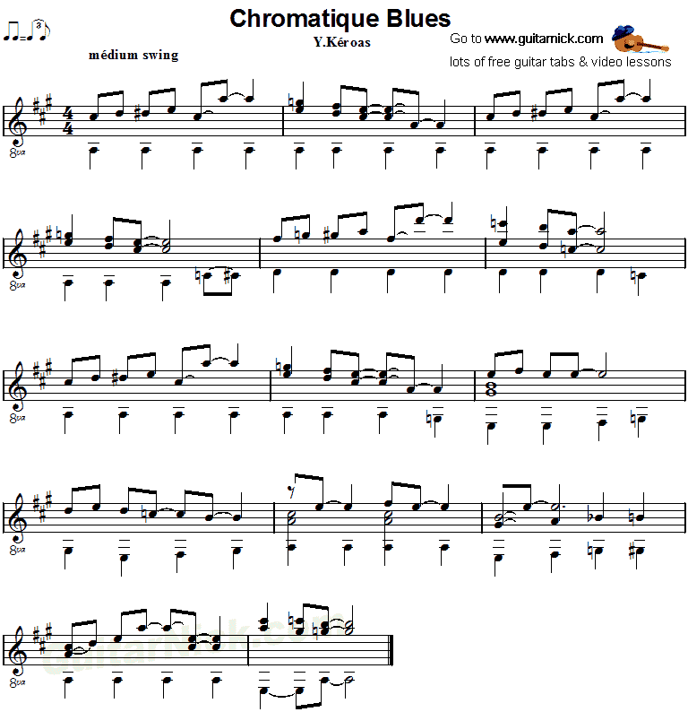 Chromatique Blues - Fingerstyle guitar sheet music