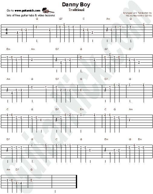 guitar chords for danny boy