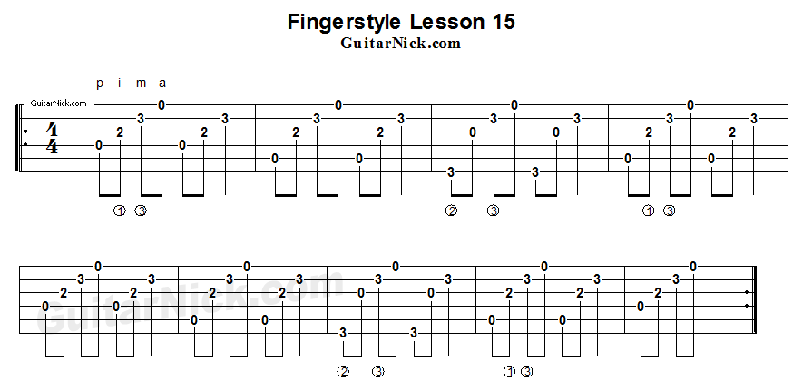 Fingerstyle lesson 15