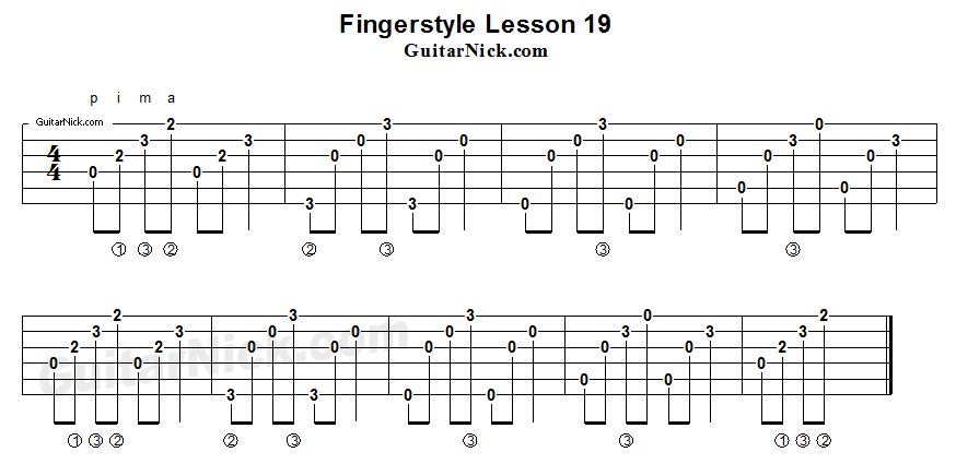 Fingerstyle lesson 19