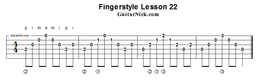Fingerstyle lesson 22