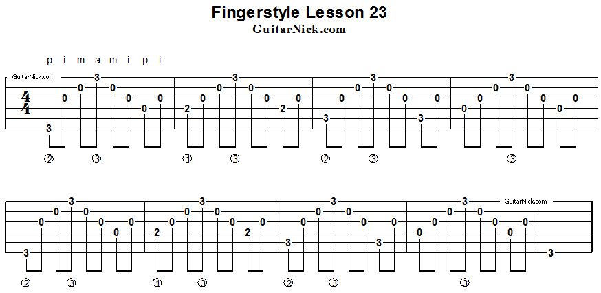 Fingerstyle lesson 23
