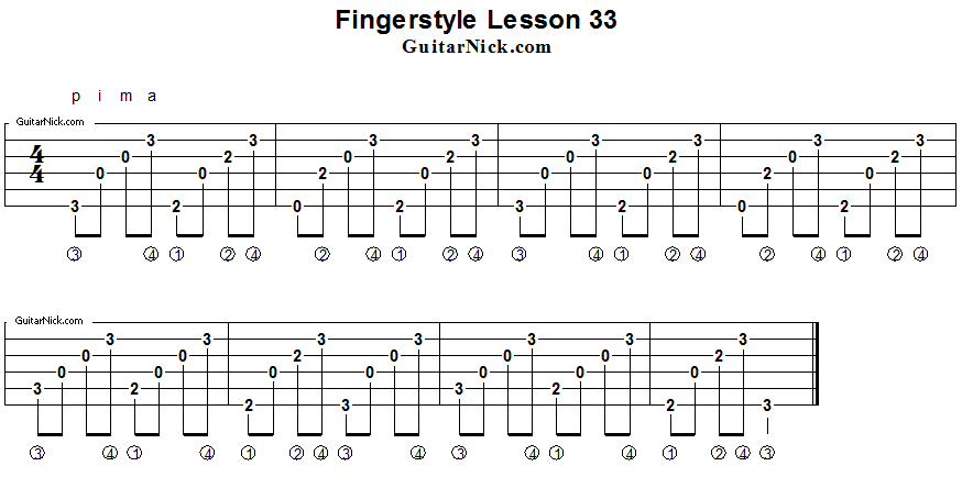 Fingerstyle lesson 33
