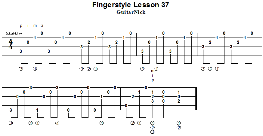Fingerstyle lesson 37