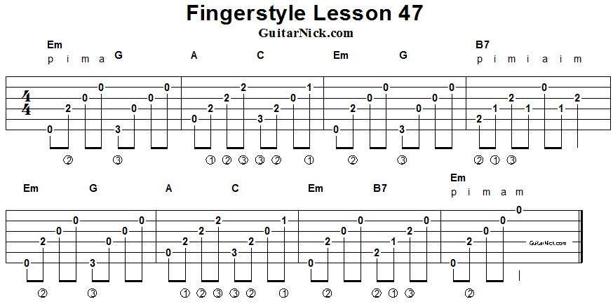 The house of the rising sun - Fingerstyle lesson 47