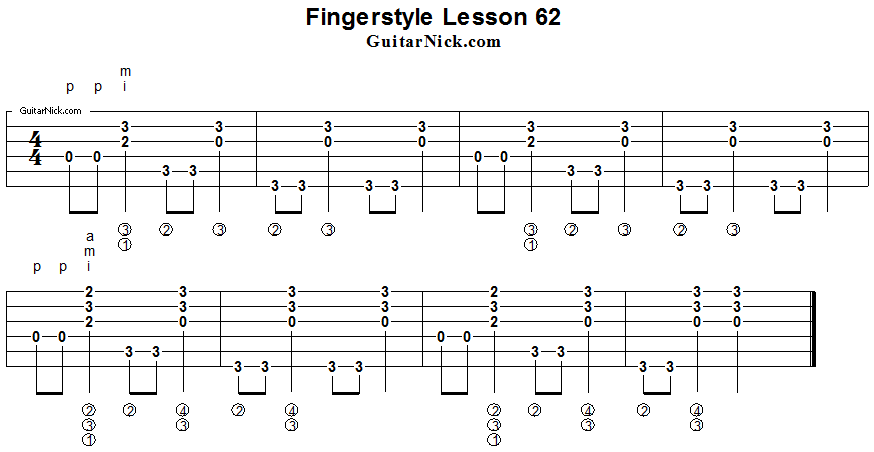Fingerstyle lesson 62