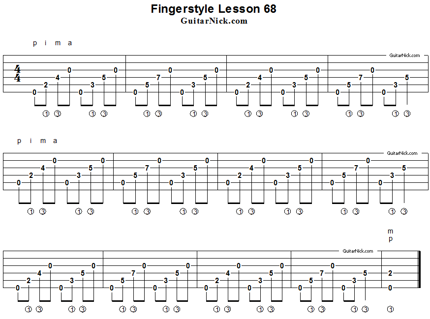 Fingerstyle lesson 68