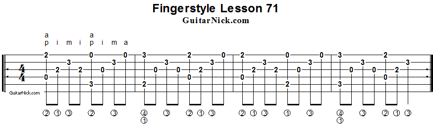 Fingerstyle lesson 71