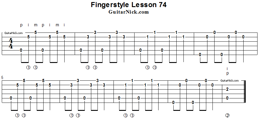 Fingerstyle lesson 74