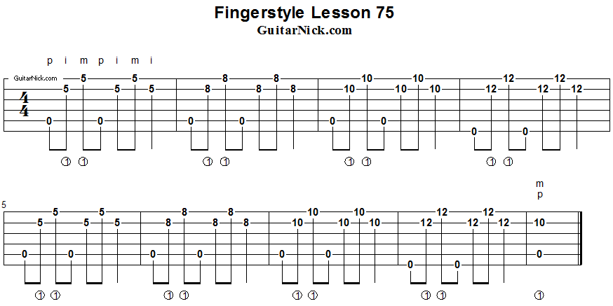 Fingerstyle lesson 75