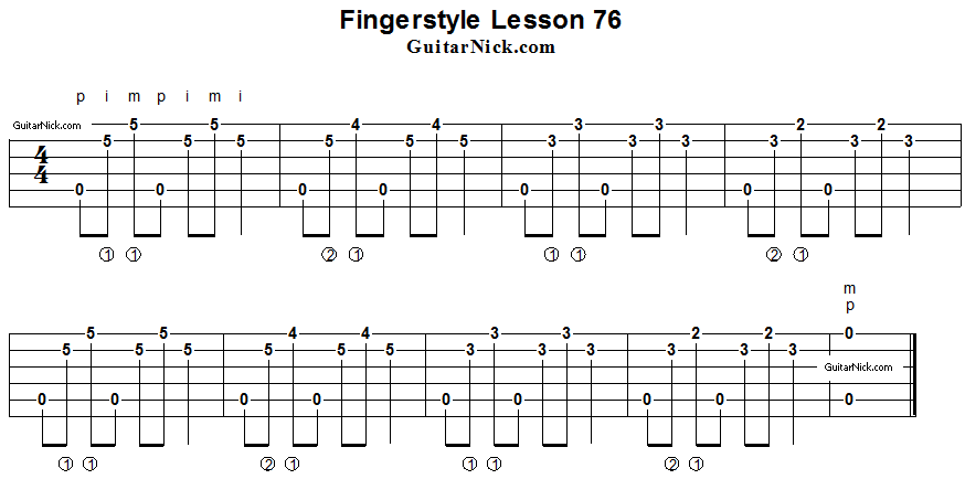 Fingerstyle lesson 76