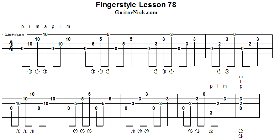 Fingerstyle lesson 78