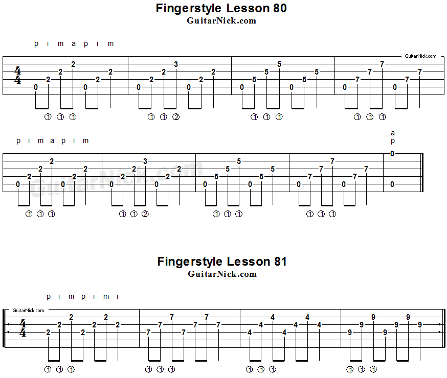 Fingerstyle lessons 80-81