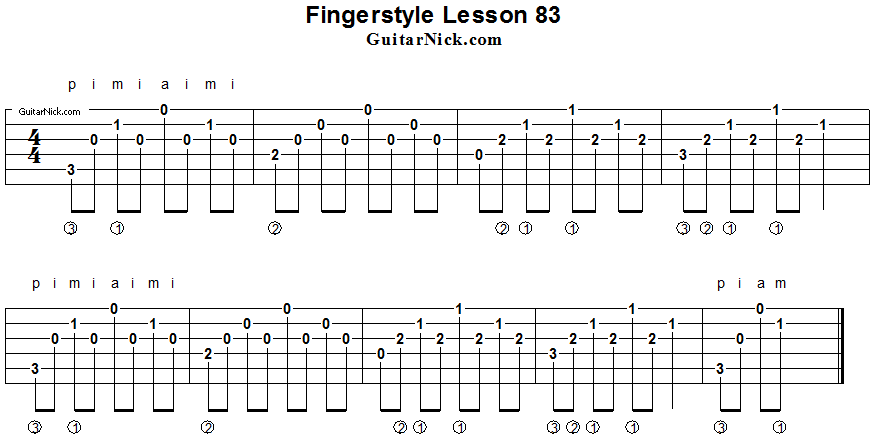 Fingerstyle lesson 83