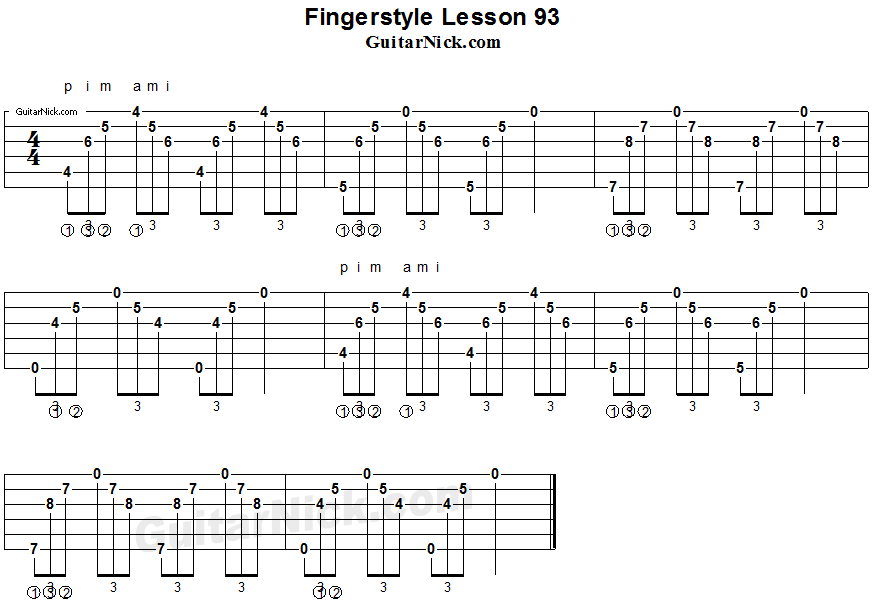 Fingerstyle lesson 93