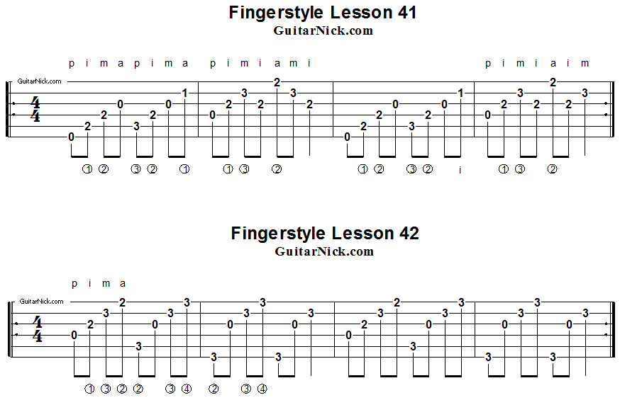 Fingerstyle lessons 41-42