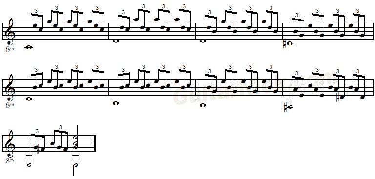 Hug Me by Nicola Mandorino - fingerstyle guitar sheet 2