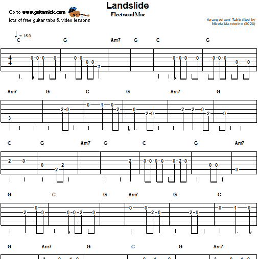 LANDSLIDE by Fleetwood Mac | Easy Guitar Tab