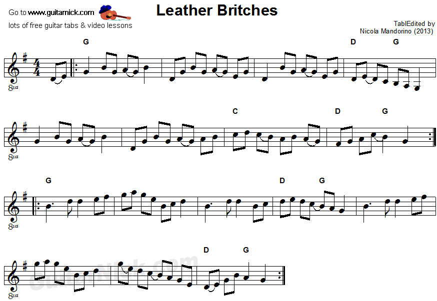 Leather Britches - guitar sheet