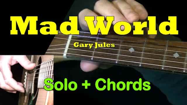 Mad World - Gary Jules | Easy Guitar Tab | Chords