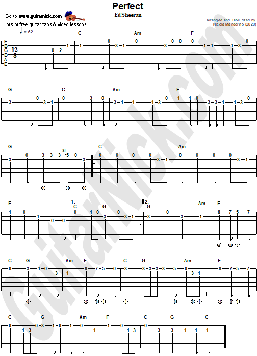 Perfect - Ed Sheeran | Easy Guitar Tab