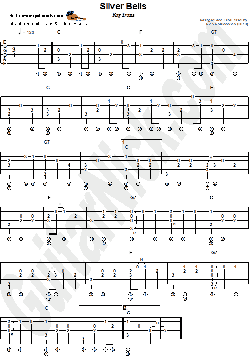 Silver Bells | Fingerstyle Guitar Tab | PDF