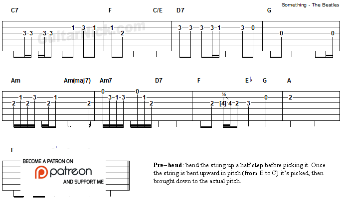 Something - easy guitar tab 2