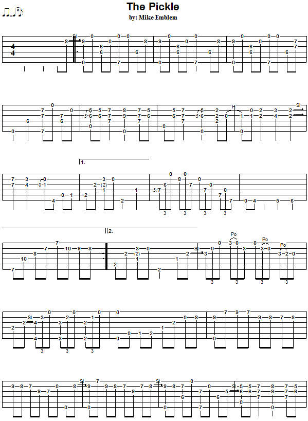 The Pickle - guitar tab 1